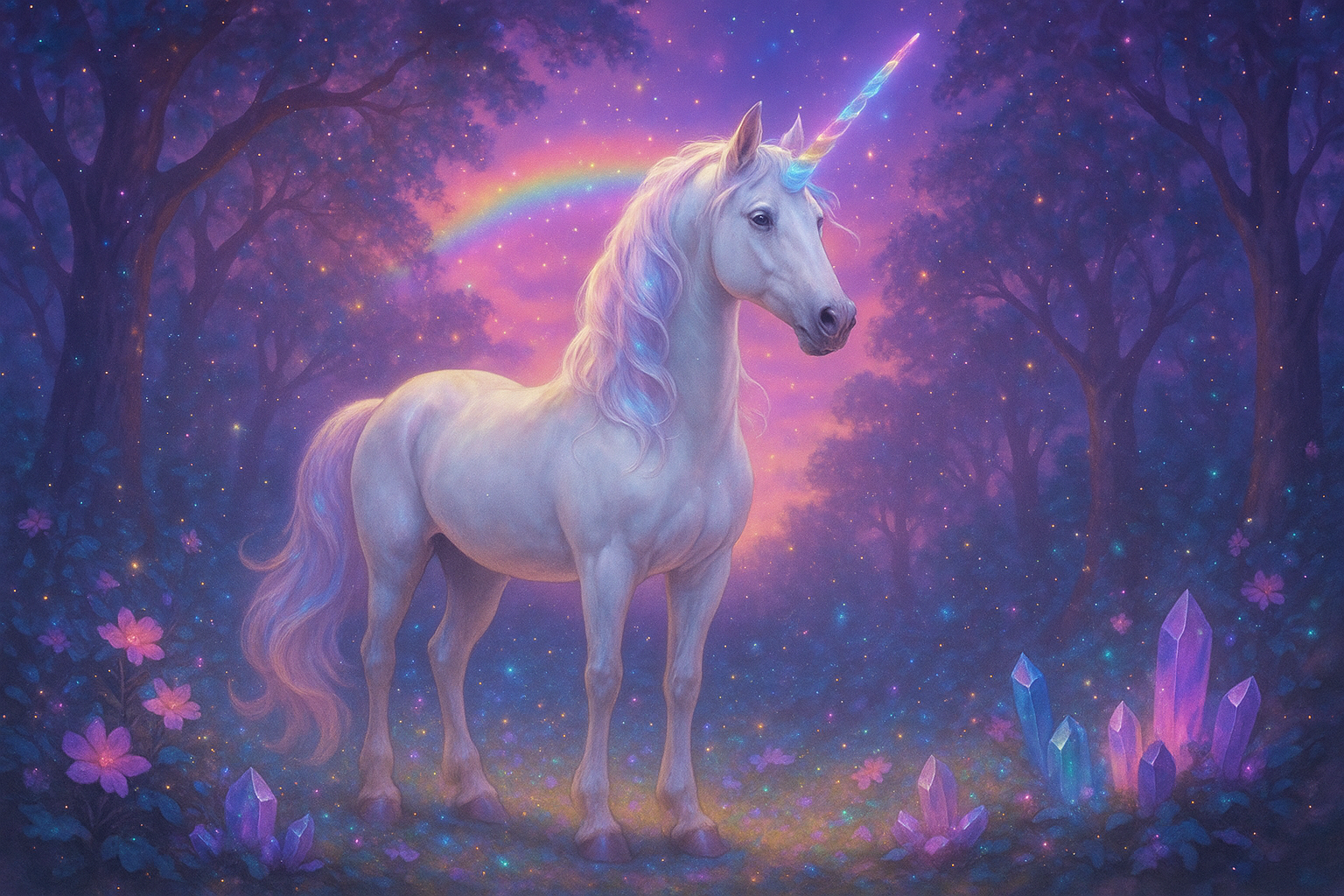 Magical unicorn background